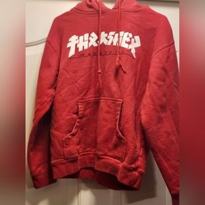 Thrasher hooded sweatshirt size small red used condition